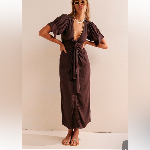 NWT Free people vintage summer midi dress in Lima bean size XS - Picture 5 of 12